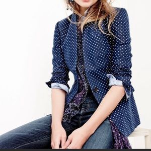 J.Crew Factory navy dot blazer. Worn only a couple times.